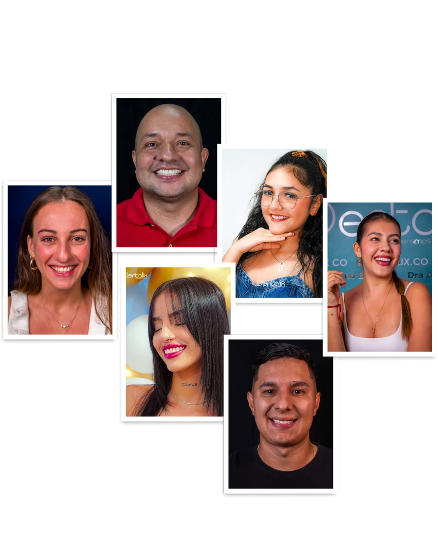 Pacientes de Dentalix Cúcuta sonriendo después de sus tratamientos de ortodoncia y diseño de sonrisa