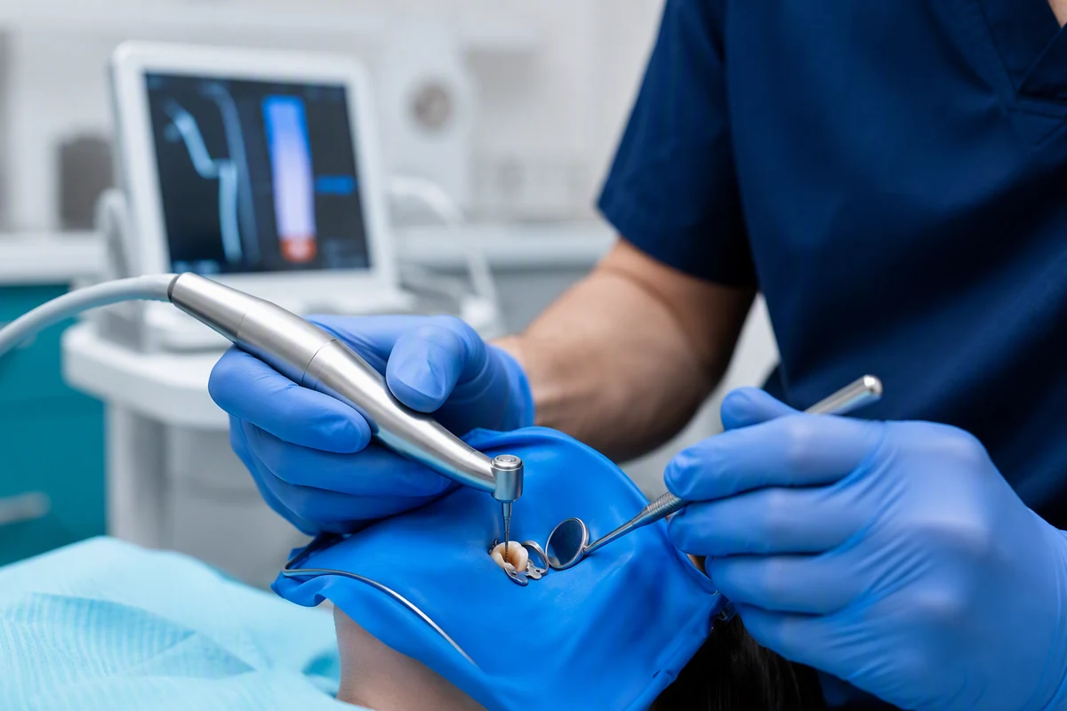 Tratamiento de conducto en Cúcuta - endodoncia con técnica rotatoria, dique de goma y localizador de ápices en Dentalix